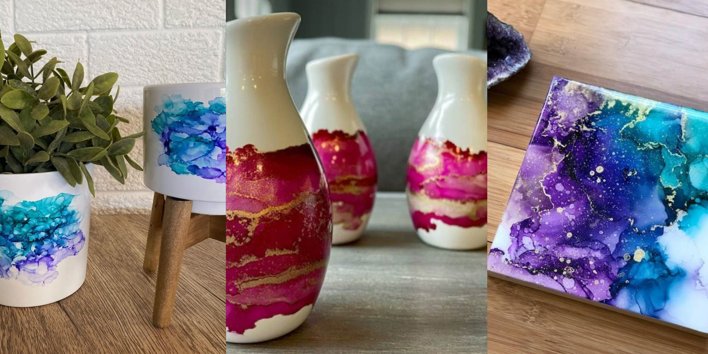 Ferny Grove Bowls Club - Alcohol ink workshop - Saturday 30 September - 6.30pm-8.30pm