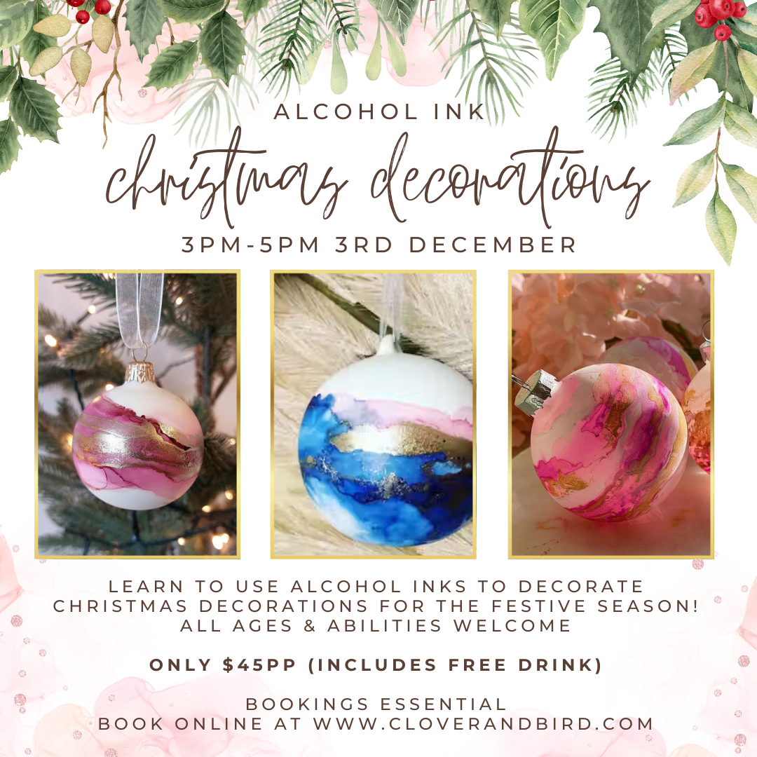Club Pine Rivers - Alcohol Ink Christmas Decorations - Sunday 3 December - 3pm-5pm